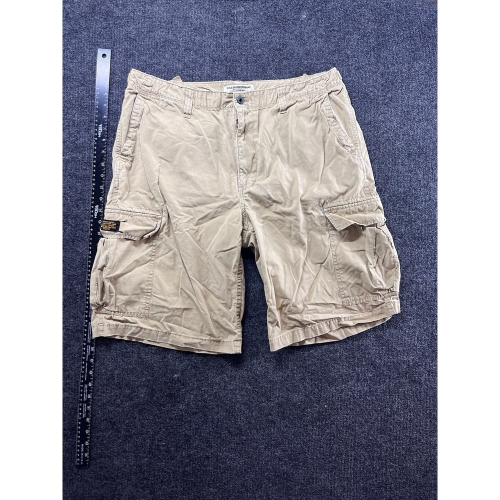 Vintage Polo Jeans Company Mens Shorts 38 Khaki Military Surplus Cargo Beige